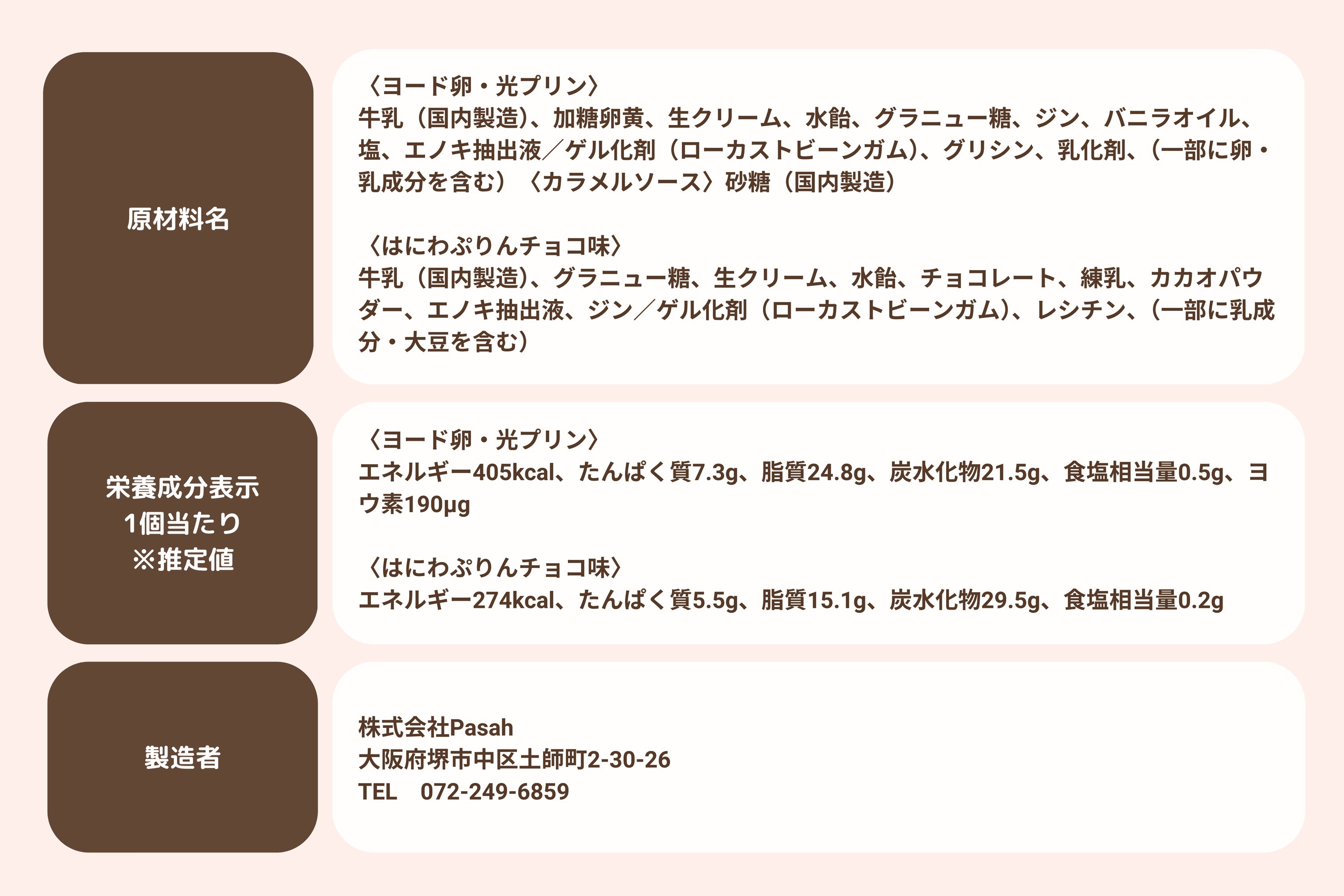 【期間限定バレンタインセット】ヨード卵・光 濃い～プリン×はにわぷりん（チョコ味）特別コラボセット